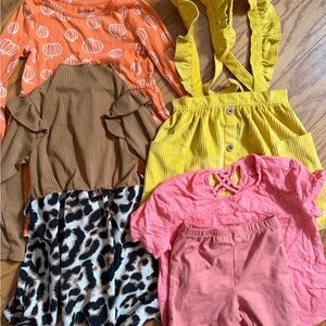 Lot of 5 5T girls clothes dresses Colorful Kids Clothing Set